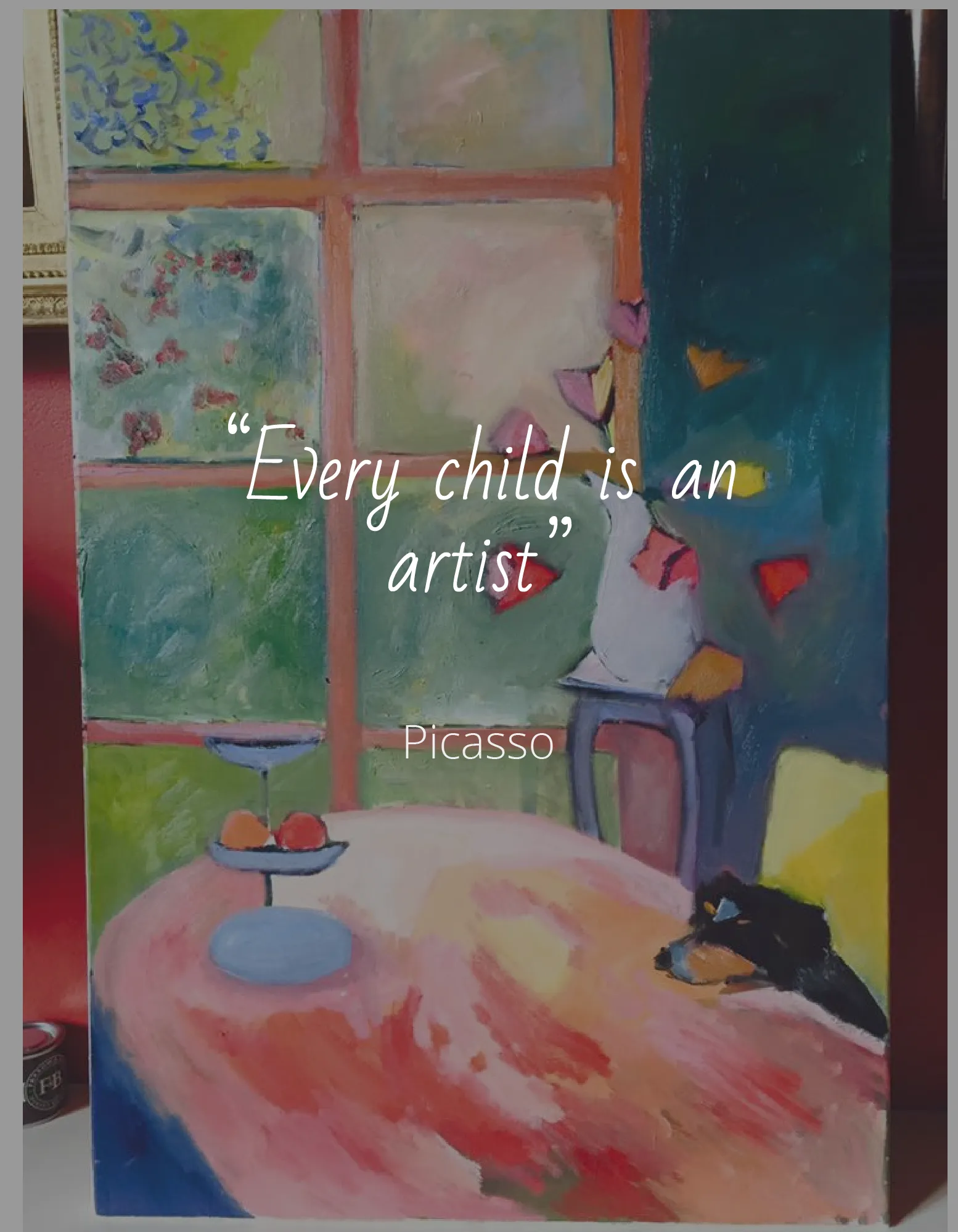 a quote by picasso that says every child is an artist